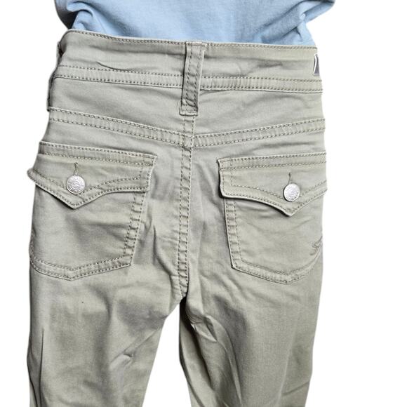 Seven 7 Womens Jeans Size 6 Green Starlette Crop Stretch Button Closure Pockets‎ - Picture 7 of 8